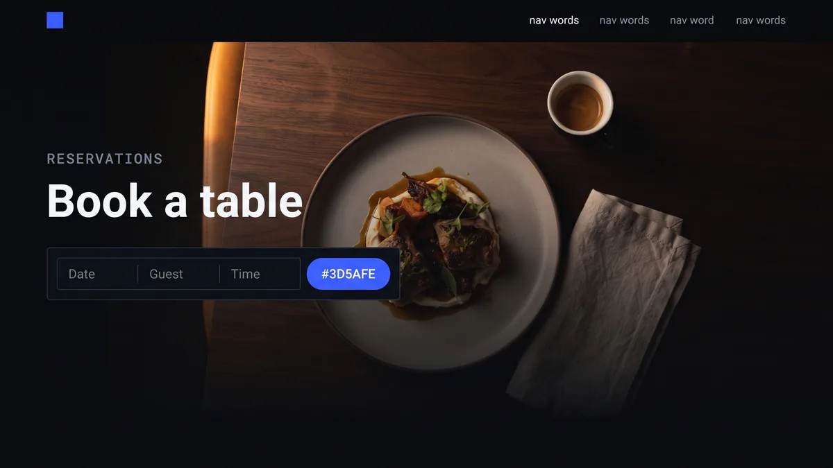 Restaurant & café demo site